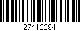Código de barras (EAN, GTIN, SKU, ISBN): '27412294'