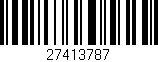 Código de barras (EAN, GTIN, SKU, ISBN): '27413787'
