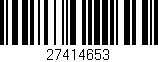 Código de barras (EAN, GTIN, SKU, ISBN): '27414653'