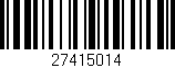 Código de barras (EAN, GTIN, SKU, ISBN): '27415014'