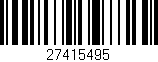 Código de barras (EAN, GTIN, SKU, ISBN): '27415495'