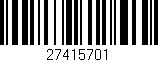 Código de barras (EAN, GTIN, SKU, ISBN): '27415701'