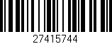 Código de barras (EAN, GTIN, SKU, ISBN): '27415744'