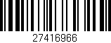 Código de barras (EAN, GTIN, SKU, ISBN): '27416966'
