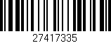 Código de barras (EAN, GTIN, SKU, ISBN): '27417335'