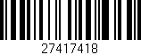 Código de barras (EAN, GTIN, SKU, ISBN): '27417418'