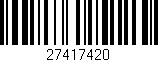 Código de barras (EAN, GTIN, SKU, ISBN): '27417420'
