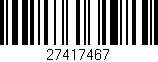 Código de barras (EAN, GTIN, SKU, ISBN): '27417467'