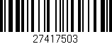 Código de barras (EAN, GTIN, SKU, ISBN): '27417503'
