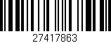Código de barras (EAN, GTIN, SKU, ISBN): '27417863'