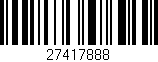 Código de barras (EAN, GTIN, SKU, ISBN): '27417888'