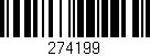 Código de barras (EAN, GTIN, SKU, ISBN): '274199'