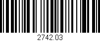Código de barras (EAN, GTIN, SKU, ISBN): '2742.03'