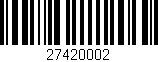 Código de barras (EAN, GTIN, SKU, ISBN): '27420002'
