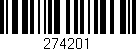Código de barras (EAN, GTIN, SKU, ISBN): '274201'