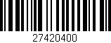 Código de barras (EAN, GTIN, SKU, ISBN): '27420400'