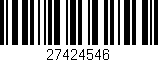 Código de barras (EAN, GTIN, SKU, ISBN): '27424546'
