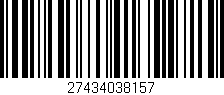 Código de barras (EAN, GTIN, SKU, ISBN): '27434038157'