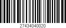 Código de barras (EAN, GTIN, SKU, ISBN): '27434040020'