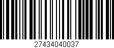 Código de barras (EAN, GTIN, SKU, ISBN): '27434040037'