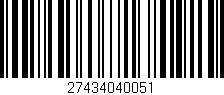Código de barras (EAN, GTIN, SKU, ISBN): '27434040051'