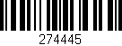 Código de barras (EAN, GTIN, SKU, ISBN): '274445'