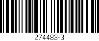 Código de barras (EAN, GTIN, SKU, ISBN): '274483-3'