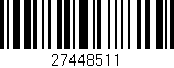Código de barras (EAN, GTIN, SKU, ISBN): '27448511'
