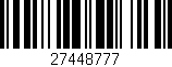Código de barras (EAN, GTIN, SKU, ISBN): '27448777'