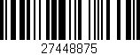 Código de barras (EAN, GTIN, SKU, ISBN): '27448875'