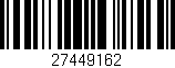 Código de barras (EAN, GTIN, SKU, ISBN): '27449162'
