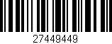 Código de barras (EAN, GTIN, SKU, ISBN): '27449449'