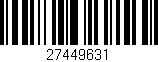 Código de barras (EAN, GTIN, SKU, ISBN): '27449631'