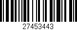 Código de barras (EAN, GTIN, SKU, ISBN): '27453443'