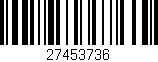 Código de barras (EAN, GTIN, SKU, ISBN): '27453736'