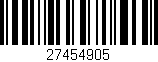 Código de barras (EAN, GTIN, SKU, ISBN): '27454905'