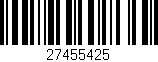 Código de barras (EAN, GTIN, SKU, ISBN): '27455425'