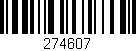 Código de barras (EAN, GTIN, SKU, ISBN): '274607'