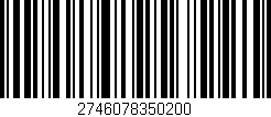 Código de barras (EAN, GTIN, SKU, ISBN): '2746078350200'