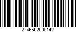 Código de barras (EAN, GTIN, SKU, ISBN): '2746502098142'