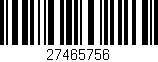Código de barras (EAN, GTIN, SKU, ISBN): '27465756'