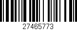 Código de barras (EAN, GTIN, SKU, ISBN): '27465773'