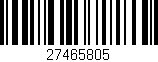 Código de barras (EAN, GTIN, SKU, ISBN): '27465805'