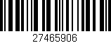 Código de barras (EAN, GTIN, SKU, ISBN): '27465906'