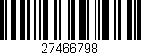 Código de barras (EAN, GTIN, SKU, ISBN): '27466798'