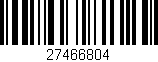 Código de barras (EAN, GTIN, SKU, ISBN): '27466804'