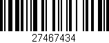 Código de barras (EAN, GTIN, SKU, ISBN): '27467434'