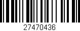 Código de barras (EAN, GTIN, SKU, ISBN): '27470436'
