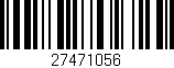 Código de barras (EAN, GTIN, SKU, ISBN): '27471056'