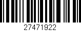 Código de barras (EAN, GTIN, SKU, ISBN): '27471922'